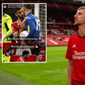Mason Mount was welcomed by Bruno Fernandes (Image: Getty / Instagram @brunofernandes8)