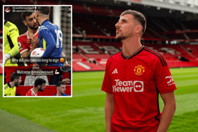 Mason Mount was welcomed by Bruno Fernandes (Image: Getty / Instagram @brunofernandes8)