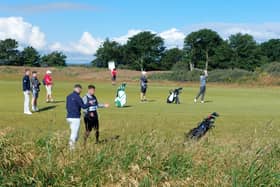 John McGinn and Scott McTominay on the Scottish Open course (Image: Martin Dempster)