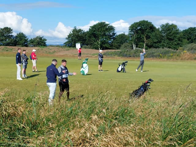 John McGinn and Scott McTominay on the Scottish Open course (Image: Martin Dempster)