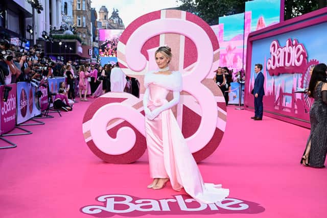 Margot Robbie attends the "Barbie" European Premiere at Cineworld Leicester Square on July 12, 2023 in London, England. (Photo by Gareth Cattermole/Getty Images)