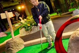 There are two 18 hole indoor golf courses set amidst a tropical paradise