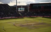England's Jack Leach bowls to Australia's captain Tim Paine during the fourth day of the fourth Ashes cricket Test match between England and Australia at Old Trafford in Manchester, north-west England on September 7, 2019. (Photo by Oli SCARFF / AFP) / RESTRICTED TO EDITORIAL USE. NO ASSOCIATION WITH DIRECT COMPETITOR OF SPONSOR, PARTNER, OR SUPPLIER OF THE ECB (Photo credit should read OLI SCARFF/AFP via Getty Images)