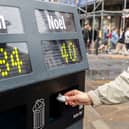 The new Big Ballot Bins in Manchester city centre.  Photo: Lee McLean/SWNS