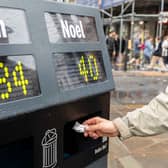 The new Big Ballot Bins in Manchester city centre.  Photo: Lee McLean/SWNS