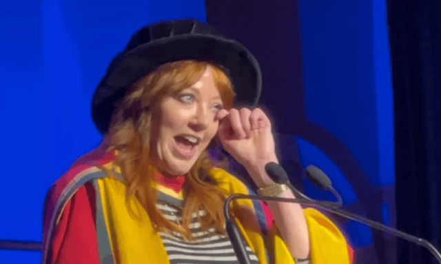 Diane Morgan at the university of Bolton graduation ceremony (Photo: University of Bolton) 