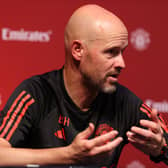 Erik ten Hag has revealed Manchester United are progressing in their plans to sign a new striker.