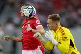 Manchester United goalkeeper Nathan Bishop