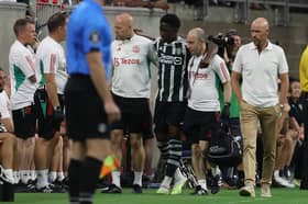 Kobbie Mainoo was replaced against Real Madrid after picking up an injury.