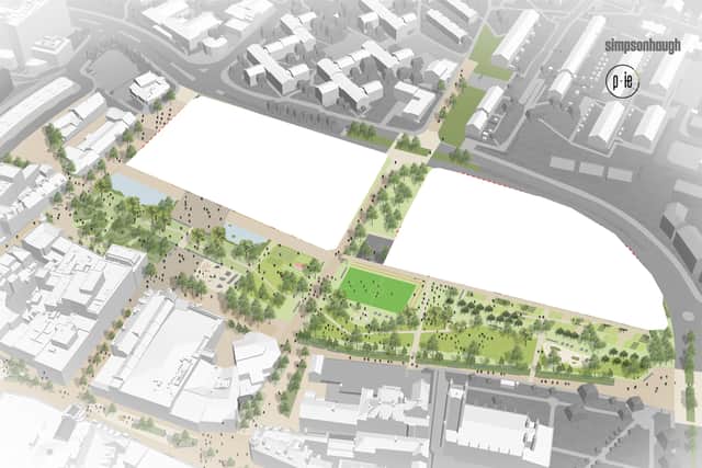 This is the plan for the linear park in Oldham town centre. Credit: Oldham council