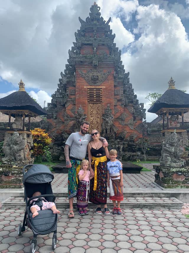 The family have fallen in love with the culture in Bali
