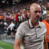 Manchester United manager Erik ten Hag looks on during a match
