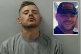Liam O'Pray has been jailed for the murder of Rico Burton , inset