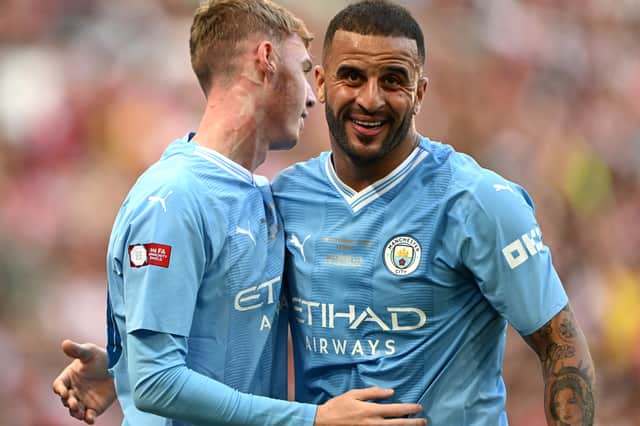 Pep Guardiola was asked about the future of Kyle Walker and Cole Palmer on Sunday.