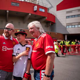 Manchester United fans prior to the Premier League match between Manchester United and Fulham