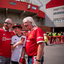 Manchester United fans prior to the Premier League match between Manchester United and Fulham