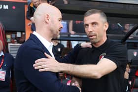 Man United boss Erik Ten Hag with Gary O'Neil during his time as Bournemouth boss