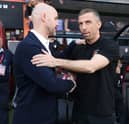 Man United boss Erik Ten Hag with Gary O'Neil during his time as Bournemouth boss