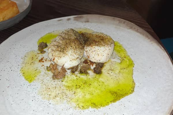Cod loin poached  in brown butter 