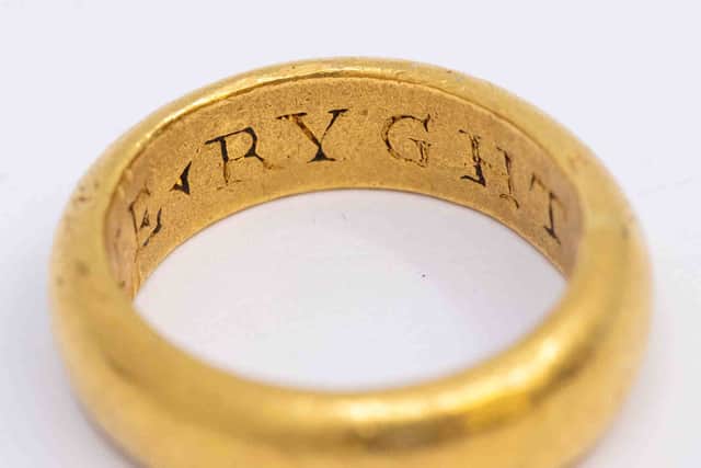 Posy rings were often used as betrothal or wedding rings centuries ago.