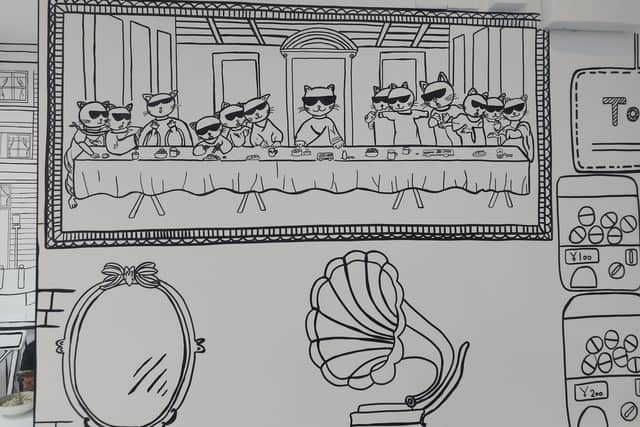 It took four months to complete all the drawings