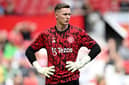 Dean Henderson during the warm-ups ahead of Manchester United's win against Nottingham Forest 