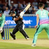 Wayne Madsen of Manchester Originals looks on as he is bowled out during The Hundred Final between Oval Invincibles Men and Manchester Originals Men at Lord's Cricket Ground on August 27, 2023 in London, England. (Photo by Julian Finney/Getty Images)