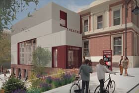 Plans for the new Coliseum Theatre inside the former Post Office and Quaker Meeting House on Union Street.