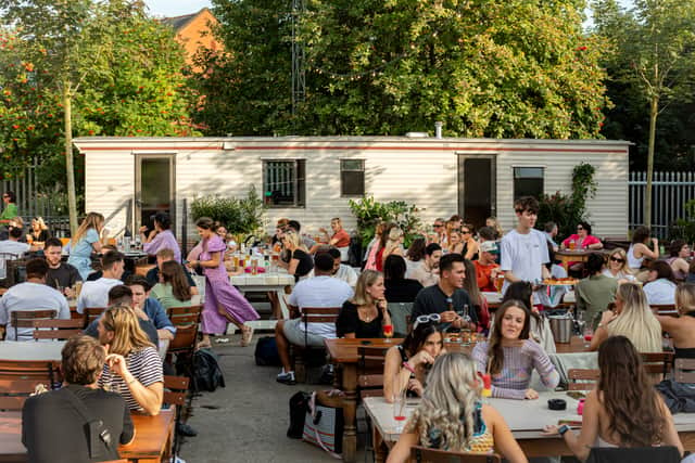 Diecast is is launching its new Rum Caravans beer garden and it features refurbished vintage holiday homes that you and your friends can rent out.  Credit: Diecast