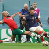 Amrabat made the tackle of the tournament a the World Cup (Image: Getty Images)