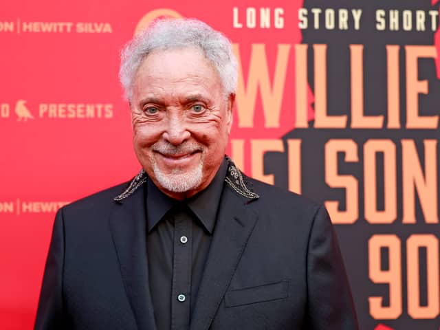 Tom Jones attends the "Long Story Short: Willie Nelson 90" Concert Celebrating Willie's 90th Birthday, presented by Blackbird, at Hollywood Bowl on April 29, 2023 in Los Angeles, California. (Photo by Emma McIntyre/Getty Images)