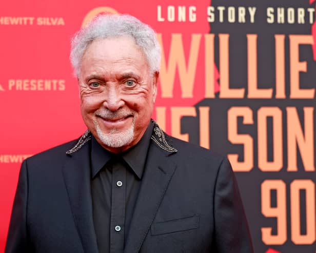 Tom Jones attends the "Long Story Short: Willie Nelson 90" Concert Celebrating Willie's 90th Birthday, presented by Blackbird, at Hollywood Bowl on April 29, 2023 in Los Angeles, California. (Photo by Emma McIntyre/Getty Images)