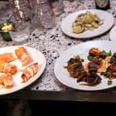 Some of the small plates in offer at Menabrea’s free Apericena night in Manchester. Credit: Menabrea
