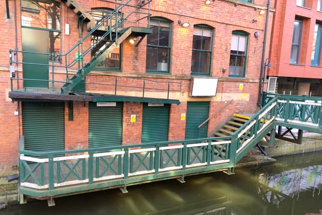 Running Total's canal-side deck where they can host drinks