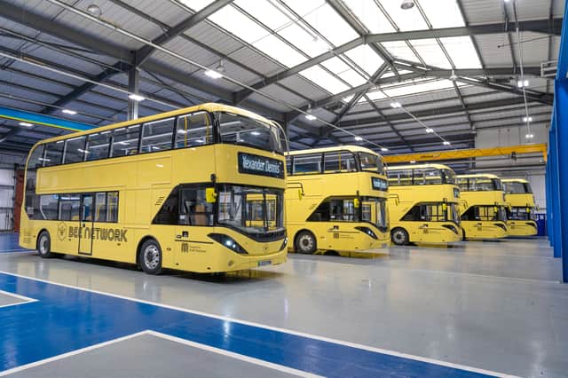 Some of the Bee Network's new fleet of zero-emission electric buses (Photo: TfGM)