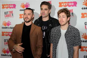 James Bourne, Matt Willis and Charlie Simpson of Busted attend Key 103 Christmas Live at Manchester Arena on December 9, 2016 in Manchester, England. (Photo by Shirlaine Forrest/Getty Images)