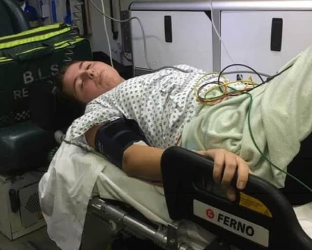 Ella Watts was just 17 when she was rushed to in intensive care after being struck down with potentially deadly sepsis (Photo: SWNS