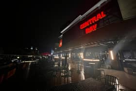 The view of Central Bay from its outdoor terrace at Salford Quays. 