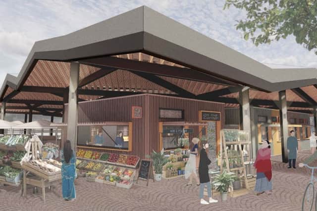 An CGI image of the approved plans for Ashton market square. Credit: Tameside council