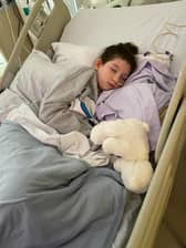 Eva Tucker pictured in hospital. 