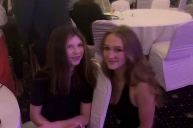 Eva Tucker (left) pictured with sister Alice.