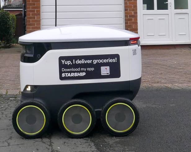 Delivery robots will be hitting more streets in Trafford soon (Photo: Trafford Council) 
