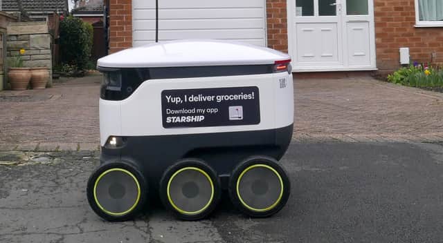 Delivery robots will be hitting more streets in Trafford soon (Photo: Trafford Council)