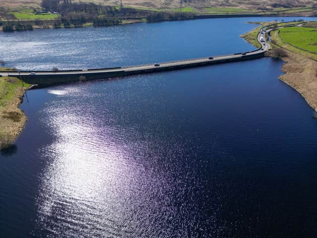 Sunny Woodhead Reservoir in Glossop