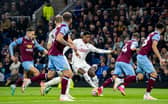 Marcus Rashford in action for Man United against Burnley on Saturday night 