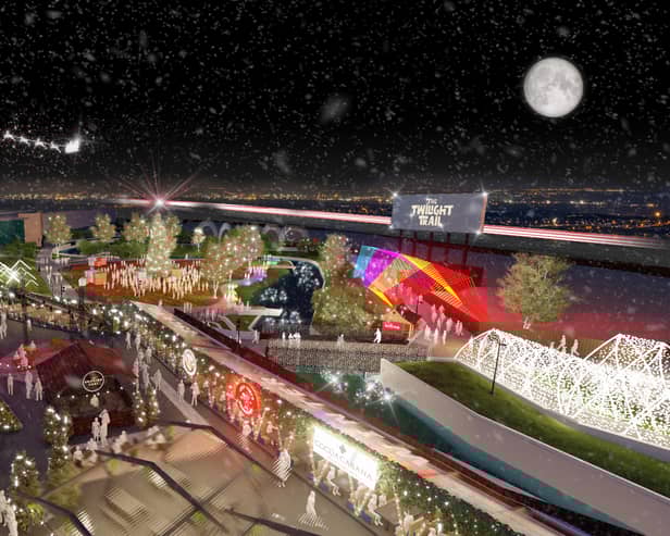 A CGI image of what to expect from Winter Island & The Twilight Trail.