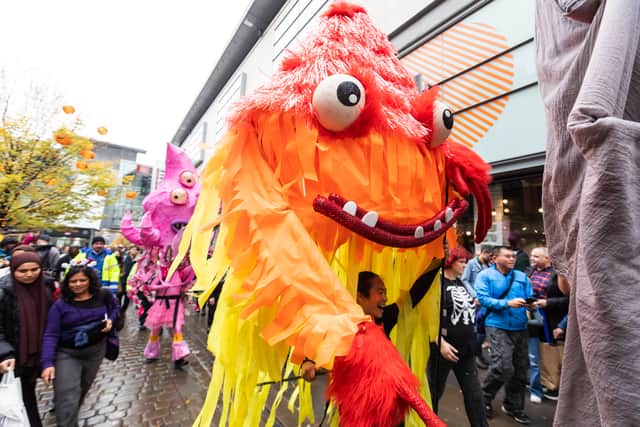 Monsters will be parading through Manchester city centre as part of the city’s free Halloween events. Credit: Manchester City Centre Business Improvement District