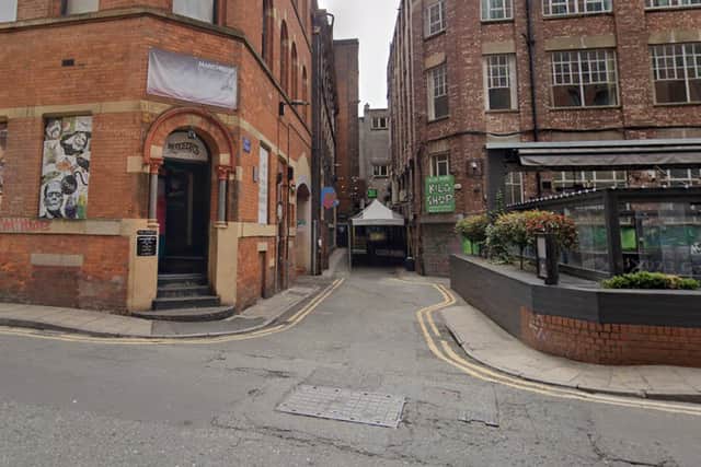 According to a planning application, this is the corner of Afflecks Palace is where the Big Horn could be placed if approved. 