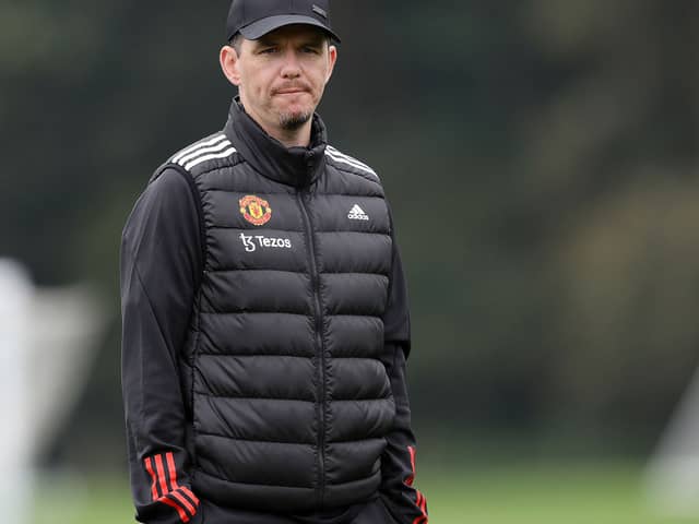Manchester United boss Marc Skinner spoke to the press ahead of the WSL opener against Aston Villa on Sunday. Cr. Getty Images