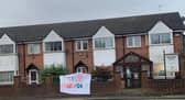 A banner outside Elizabeth House makes someone's feelings knowns